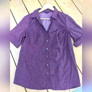 Reitmans  Plum Button Down Shirt - size 15 (large) bnwot